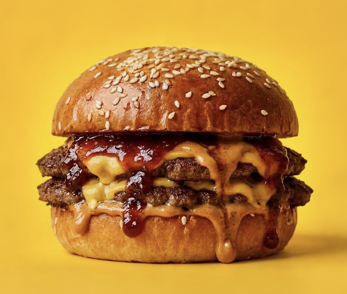 Signature Smash burger – double smashed beef patties with cheese